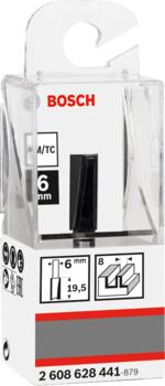 Gropju frēze 6 mm D1 8 mm, L 19,5 mm,G51mm, Rokas frēzēm, malu frēzēm GROPJU FRĒZE STANDARD FOR WOOD, 2608628441, BOSCH (2608628441)