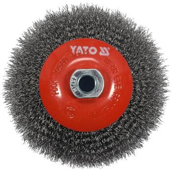 Yato birste YT-47612, 125mm, M14, 12500 min⁻¹, nerūsējošais tērauds, gofrēta stieple (YT-47612)