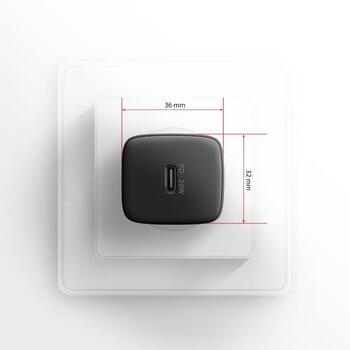 Axagon зарядное устройство ACU-PD20 20W, 1x USB-C, черное, быстрая зарядка, защита от: перенапряжения, перегрева, перегрузки (ACU-PD20)