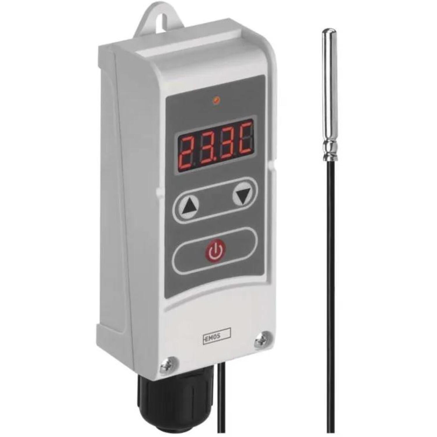 Emos Капиллярный термостат P5684, 230V AC, 50Hz, 0,9m капиллярный датчик, ручной, белый (P5684)