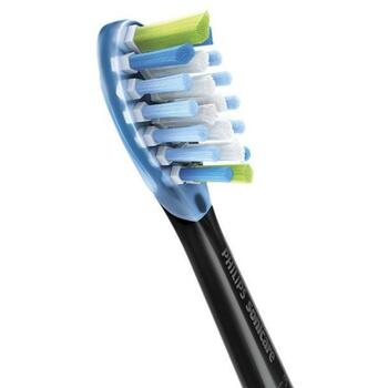 Philips Насадки для зубных щеток HX9044/88 4 шт., Черный, Средняя жесткость, 62000 вибраций/мин, 3 месяца замены (HX9044/88)