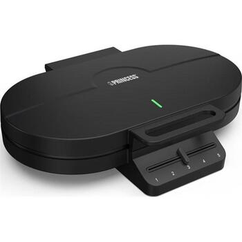 Princess Vafļu Saldētājs 132384, 1200 W, 10 vafļu, Sirds forma, Melns, Regulējams termostats, Nelīpošs pārklājums (01.132384.01.001)