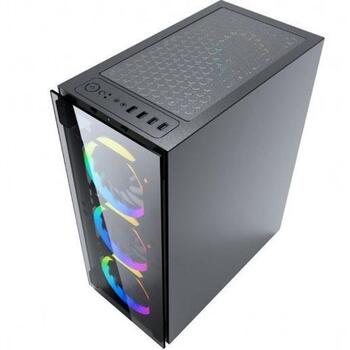 Gembird Midi Tower Корпус CCC-FC-1500RGB, 12см вентилятор, черный, 7 отсеков для дисков, 2xUSB 3.0, 2xUSB 2.0, 1x для наушников (CCC-FC-1500RGB)