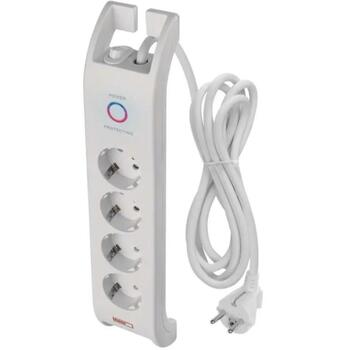 Emos Защита от перенапряжения P54212, 2м, 900Дж, 4x2P+PE, 16А, 3680Вт, EMI/RFI фильтр, защита от детей (P54212)