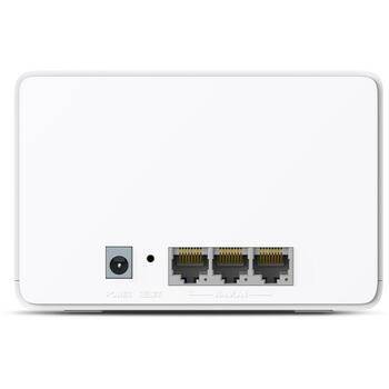 Mercusys bezvadu tīkla sistēma HALOH80X(2-PACK) 3000 Mbit/s, 2.4 GHz/5 GHz, 3 RJ-45 porti, 2 vienības, balta (HALOH80X(2-PACK))