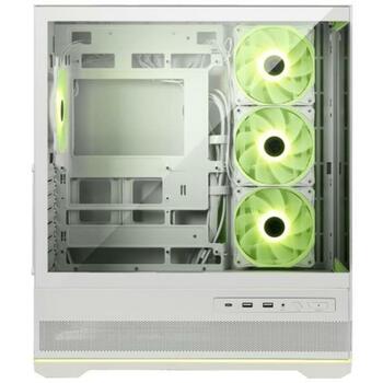 Msi Корпус MAG PANO 110R PZ WHITE, 420mm, 225mm, 485mm, 3x120mm боковых вентиляторов, 1x120mm заднего вентилятора, 2x2.5