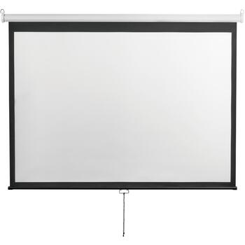 Sbox Projektoru ekrāns PSM-4/3-120-2, 240x180cm, 4:3, matēts balts audums, tērauds, nolaižams, siena, griesti (PSM-4/3-120-2)
