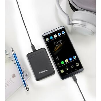 Intenso Power Bank 7313520 5000 мАч, Li-Poly, 2x 5В-2.1А, USB-A, USB-C, microUSB, черный (7313520)