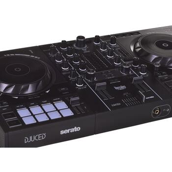 Hercules DJ контроллер DJControl Inpulse 500 4780909, 2 канала, 24 бита, USB подключение, встроенные динамики, выход для наушников (4780909)