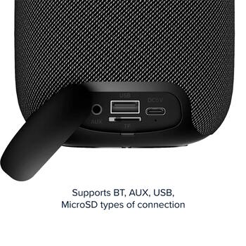 Pārnēsājamais Bluetooth skaļrunis ar 10 W jaudu BSP-8 Melns CNE-CBTSP8B CANYON (CNE-CBTSP8B)