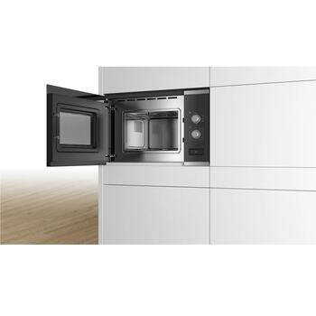 Встраиваемая микроволновая печь с объёмом 20 л и мощностью 800 Вт BFL520MS0 Нержавеющая сталь/Чёрный Bosch (BFL520MS0)