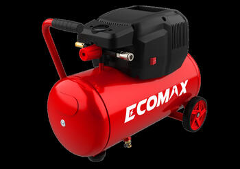 Ecomax virzuļkompresors EMX 0202484, 1300W, 24L, 220-240V, 155L/min, 8bar, bezeļļas, horizontāla tvertne, pārvietojams (0202484&EMX)