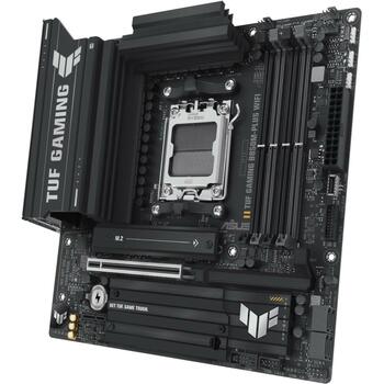 Asus Dēlis TUF GAMING B850M-PLUS WIFI, AMD AM5, DDR5, 192 GB, 4 x DIMM, 3 x M.2, 4 x SATA III, 7.1 audio, Wi-Fi 6E, Bluetooth 5.3 (TUF GAMING B850M-PLUS WIFI)