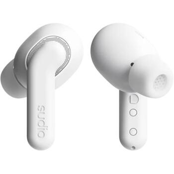 Sudio Наушники E4 Pro E4PROWHT, 24 ohm, 10 mm, 90 dB, Bluetooth 6.0, 6 ч, 15 м, шумоподавление, микрофон, USB Type-C (E4PROWHT)