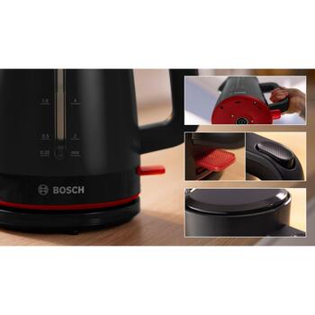 Bosch Galds maizes grauzdētājs TAT3M124, Jauda 950 W, Krāsa sarkana, 2 šķēles, Automātiskā izslēgšanās, Krusa trauks (TAT3M124)