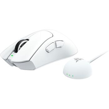 Razer DeathAdder V4 Pro эргономичная игровая мышь RZ01-05330200-R3G1, белая, 57 г, 45000 dpi, 8000 Гц, 6 кнопок, USB, оптическая (RZ01-05330200-R3G1)