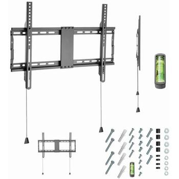 Gembird televizora stiprinājums WM-80F-01, atbalsta 37-80 collu, maksimālā slodze 70 kg, VESA 200 x 200 līdz 600 x 400 mm, melns (WM-80F-01)
