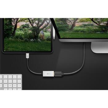 Goobay USB-C uz HDMI adapteris 60194, 0.15 m, 8K30Hz, 4K120Hz, USB-C vīrišķais, HDMI sievišķais, sudraba/melna (60194)