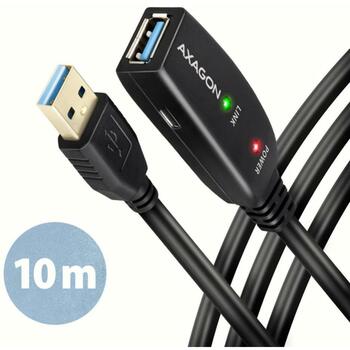 Axagon USB кабель ADR-310, 10м, активный, USB 3.2 A-M к A-F, возможность питания (ADR-310)