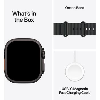 Apple Умные часы Ultra 3 MF0J4ET/A, 49mm, 64GB, GPS, LTPO OLED всегда включенный дисплей, черный титан, 5G, аккумулятор до 42ч (MF0J4ET/A)