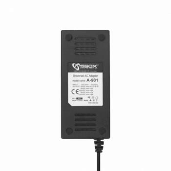 Sbox Зарядное устройство для ноутбуков A-901, 90 W, 100-240 V, 15-19 V, 12 разъемов, защита от перегрузки (A-901)