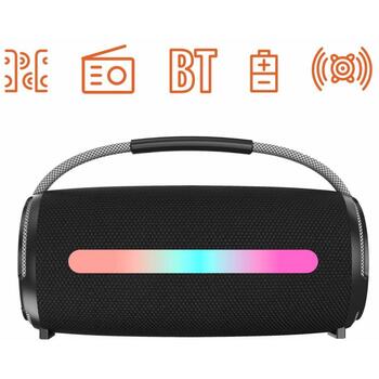 Manta Bluetooth колонка SPK140GO-BK, 20W, 110Hz-18KHz, FM, TWS, SUPERBASS, портативный дизайн (SPK140GO-BK)