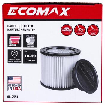 Ecomax фильтр для влажной и сухой уборки EMX25 EM19307, 08-2551, 0.3 кг, совместим с Ecomax (08-2551&EMX)