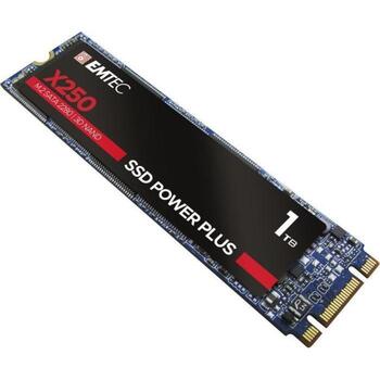 Emtec SSD M2 Sata X250 1TB Power Plus ECSSD1TX250, 1 TB, 520 MB/s, 500 MB/s, SATA III 6 Gb/s, ECC, TRIM, SMART (ECSSD1TX250)