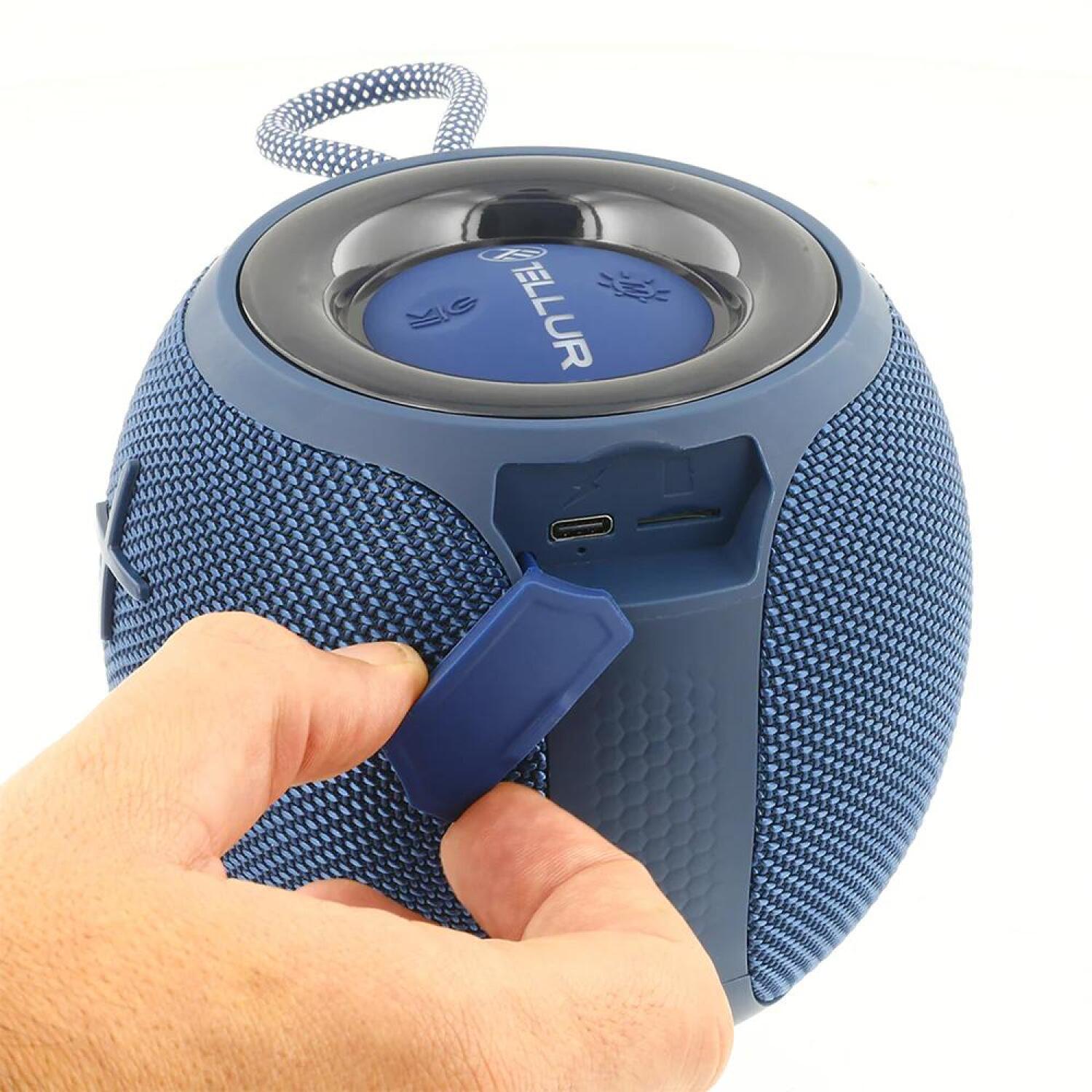 Tellur Bluetooth колонка TLL161271, 12W, синяя, IPX5, TWS, 2000mAh, 7h, USB-C, 100-20kHz (TLL161271)