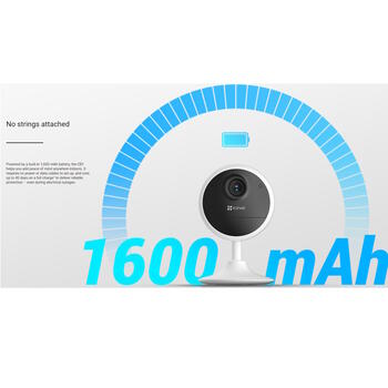 Ezviz CB1 CS-CB1 умная камера для помещений, 2МП, 1080p, ночное видение 5м, 1600мАч, MicroSD до 512ГБ, белый (CS-CB1)