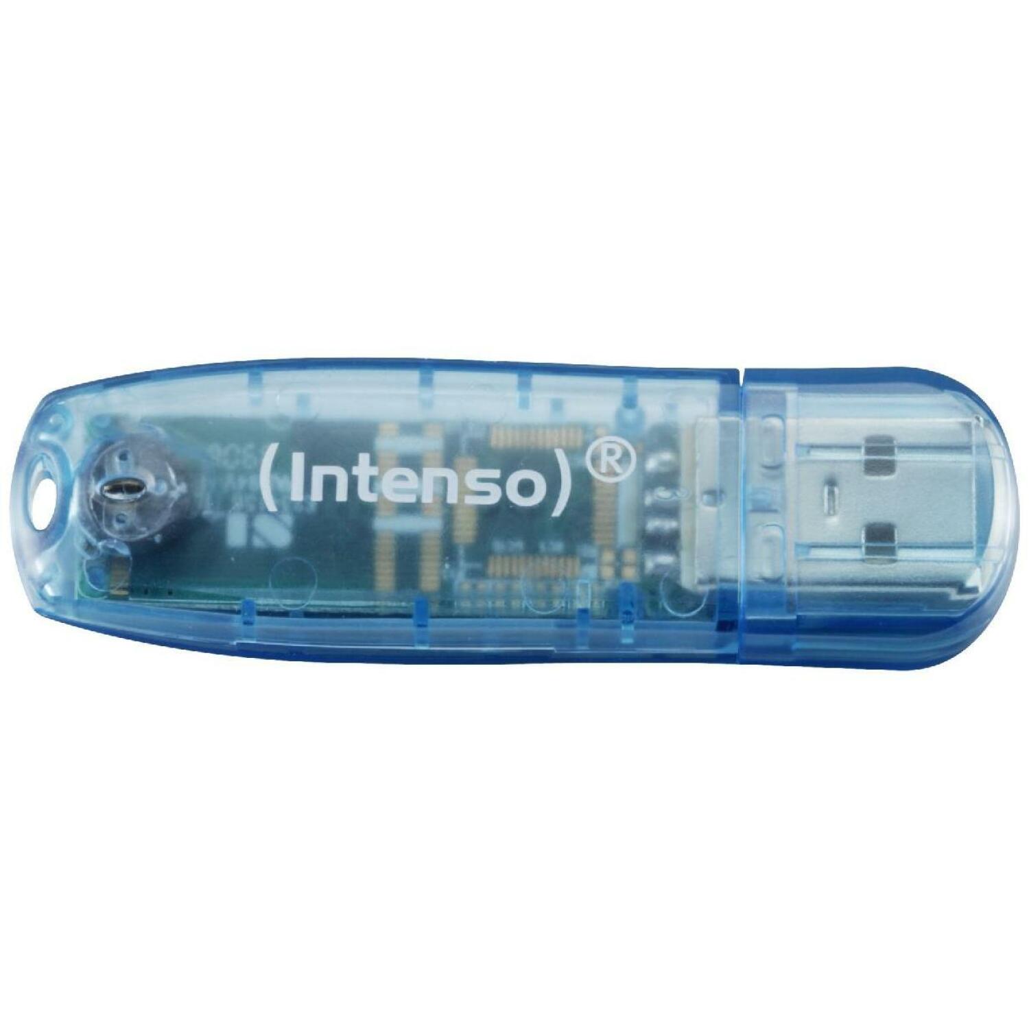 Intenso USB флеш-накопитель 3502450 4 ГБ, USB 2.0, Скорость чтения 28 МБ/с, Скорость записи 6.5 МБ/с, Синий (3502450)