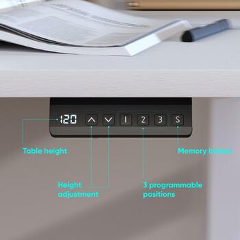 Onkron стоячая рама стола CDF222E-W, регулировка высоты 730-1200 мм, ширина 1000-1700 мм, мощность 52.2 Вт (CDF222E-W)
