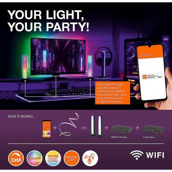 Osram SMART+ WIFI PLANON MAGIC PANEL 450x450mm RGB+TW Dimmable IR RC White | 24 W | RGBTW | Wi-Fi (4099854472213)