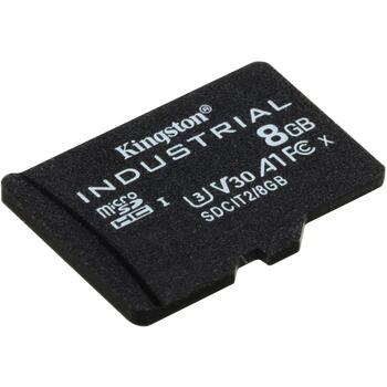 Kingston microSDHC карта SDCIT2/8GB, 8 ГБ, UHS-I, 100 МБ/с, 80 МБ/с, A1, V30, U3, SD адаптер (SDCIT2/8GB)