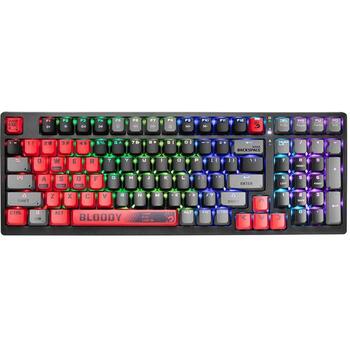 A4Tech Клавиатура A4TKLA47388, USB проводная, Черная, Красная, Механическая, RGB подсветка, Anti-Ghosting, Макро клавиши (A4TKLA47388)