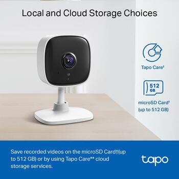 TP-LINK Tapo C100 mājas Wi-Fi novērošanas kamera, 1080p, 15fps, 117°, 12m nakts redzamība, 512GB microSD, divvirzienu audio (TAPOC100)