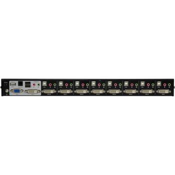 Aten 8-Port USB DVI/Audio KVM переключатель CS1768-ATA-G, 8 x KVM/audio, DC 5 V, OSD, 2-портовый USB хаб, HDCP (CS1768-ATA-G)