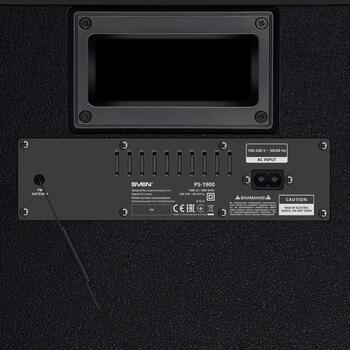 Караоке Bluetooth-колонка Sven PS-1900 Party Box 1000 Вт с TWS, FM-радио, USB и LED-дисплеем, чёрная (SV-022037)