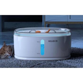 Rojeco RYSJ-13 фонтан для питомцев, 2,5л, 30дБ, 4-слойный фильтр, 2 миски, беспроводной (RYSJ-13)