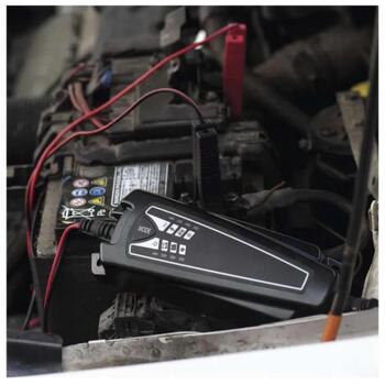 Emos Зарядное устройство для автомобильных аккумуляторов N1014, 220–240 V AC, 4 A, 6/12 V, IP65, 7 этапов зарядки, LED-индикация (N1014)