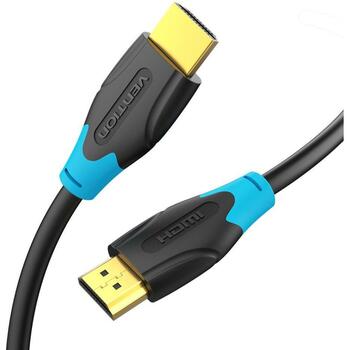 Vention HDMI kabelis 0.75M AACBE, 4K 60Hz, 18 Gbit/s, 3D, zelta savienotāji, melns (AACBE)