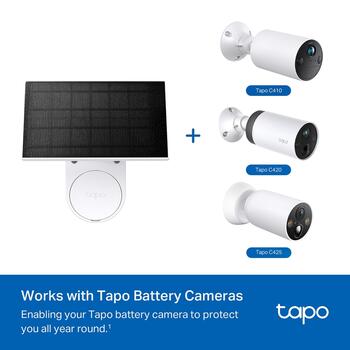 TP-LINK Tapo A201 солнечная панель, 2.5W, 5.2V, Type-C, IP65, настенный монтаж, 4м кабель (TAPO A201)