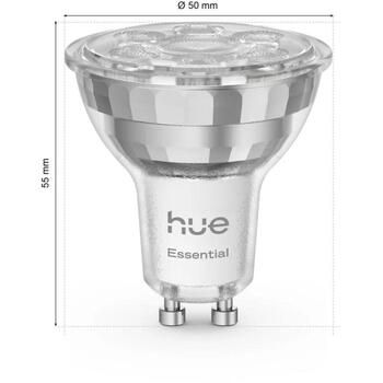 Philips Hue E WCA 345 GU10 3P EU, умная лампа, 3 шт., LED, 4.7 Вт, 345 лм, 220-240 В, Bluetooth/Zigbee, 16 млн цветов (8721103055330)
