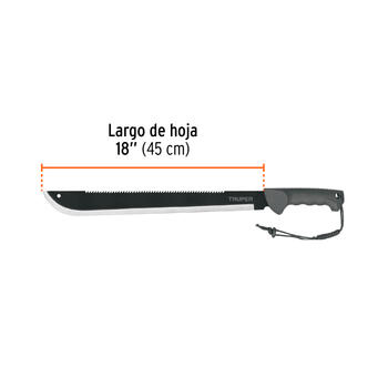 Mačete dubultā, naža tips + zāģi, 46cm TRUPER (MACH-18X)