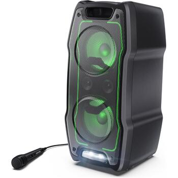 Sharp Партийная колонка PS-931, 180 Вт, водонепроницаемая, Bluetooth, беспроводное соединение, портативная, черная (PS-931)