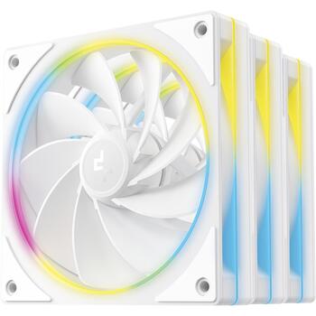 Deepcool ventilators FL12R SE WH 3IN1 R-FL12RSE-WHAPN3-G, 120mm, 3 gab., balts, 4-pin PWM, hidrodinamiskais gultnis (R-FL12RSE-WHAPN3-G)