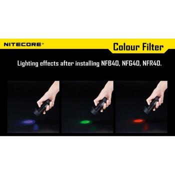 Nitecore Фильтр для фонарей NC-NFB40, 40 мм, синий/черный, резина/стекло, 24 месяца гарантии (NC-NFB40)