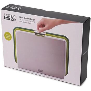 Joseph Joseph 60164 набор разделочных досок, 3 доски, 23x32/24x34/25x35,5 см, ручка из нержавеющей стали, нескользящие ножки (60164)