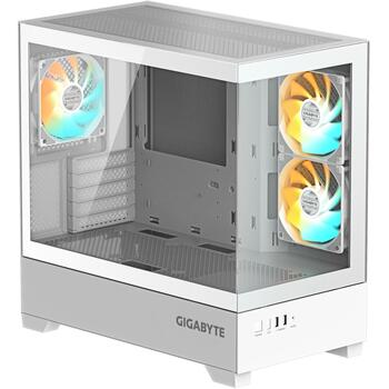 Gigabyte Корпус GB-C201PI, Midi Tower, 2x USB 3.0, 3x ARGB вентиляторов, поддержка радиатора 360mm, белый цвет (GB-C201PI)