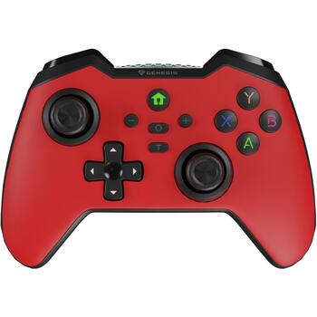 Genesis Mangan 400 NJG-2102, беспроводной геймпад, Bluetooth, 1000mAh, 15ч, красный, регулируемая вибрация (NJG-2102)